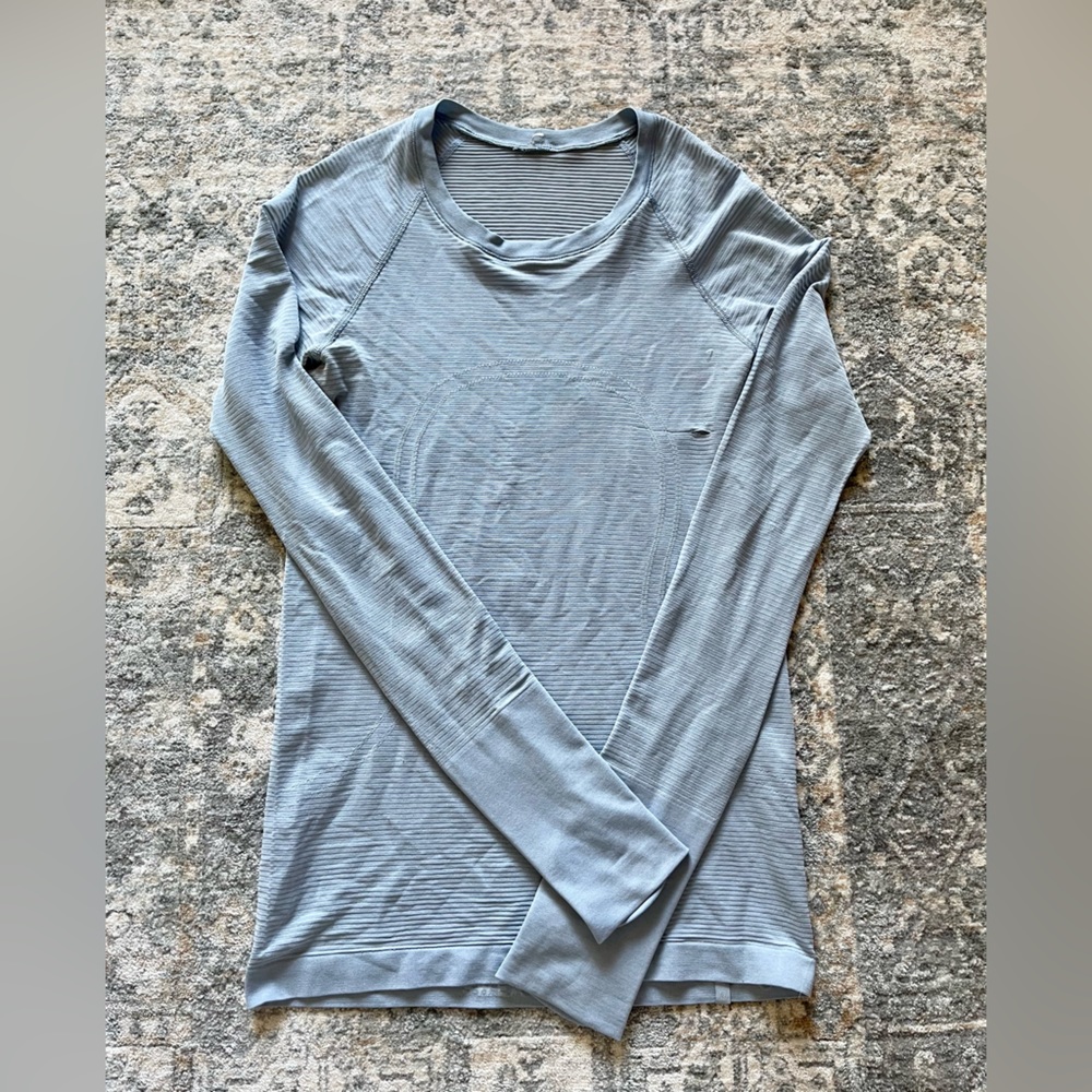 Lulu Lemon Swiftly Long Sleeve Light Blue